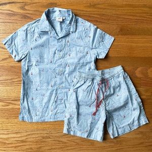 Boys summer cotton shorty pajamas